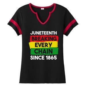 Freedom Day Juneteenth Breaking Every Chain Since 1865 Great Gift Ladies Halftime Notch Neck Tee