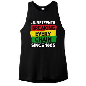 Freedom Day Juneteenth Breaking Every Chain Since 1865 Great Gift Ladies PosiCharge Tri-Blend Wicking Tank