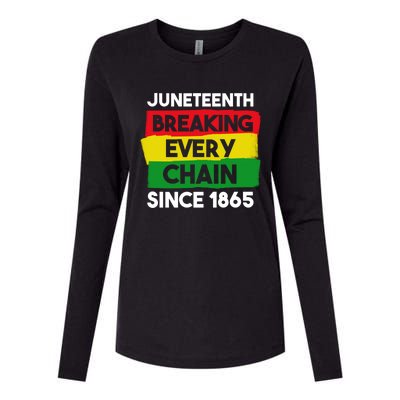 Freedom Day Juneteenth Breaking Every Chain Since 1865 Great Gift Womens Cotton Relaxed Long Sleeve T-Shirt