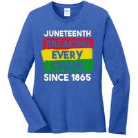 Freedom Day Juneteenth Breaking Every Chain Since 1865 Great Gift Ladies Long Sleeve Shirt