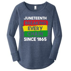 Freedom Day Juneteenth Breaking Every Chain Since 1865 Great Gift Women's Perfect Tri Tunic Long Sleeve Shirt