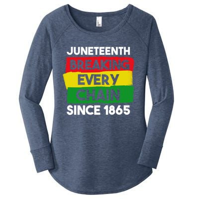 Freedom Day Juneteenth Breaking Every Chain Since 1865 Great Gift Women's Perfect Tri Tunic Long Sleeve Shirt