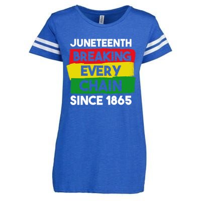 Freedom Day Juneteenth Breaking Every Chain Since 1865 Great Gift Enza Ladies Jersey Football T-Shirt