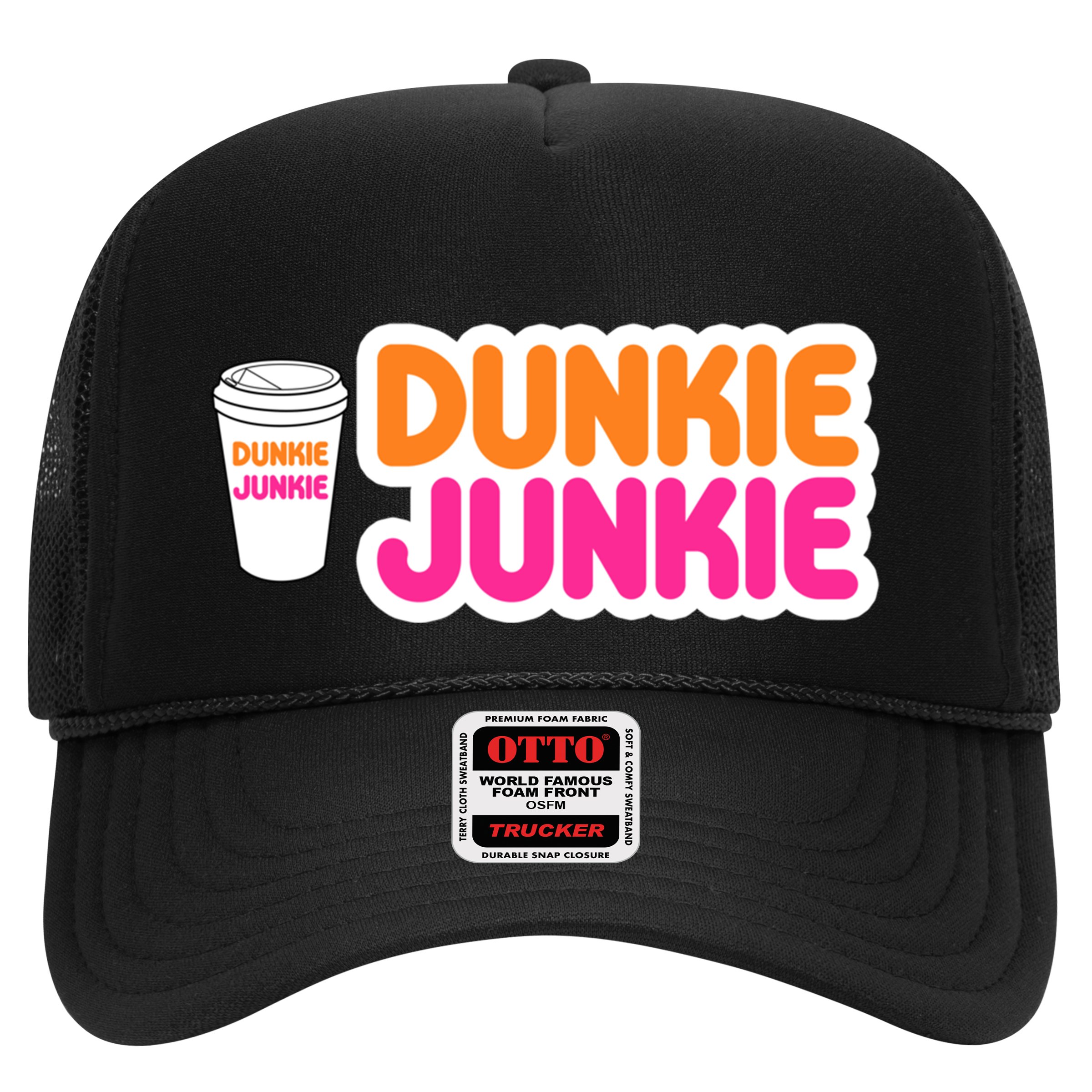 Funny Dunkie Junkie Coffee Love Funny Coffee Saying Cute Gift Hat