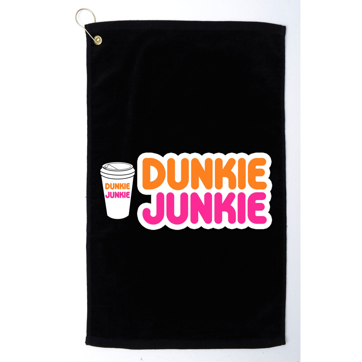 Funny Dunkie Junkie Coffee Love Funny Coffee Saying Cute Gift Golf Towel