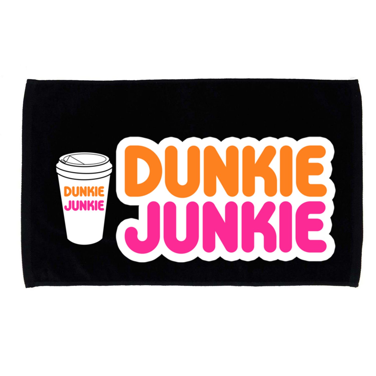 Funny Dunkie Junkie Coffee Love Funny Coffee Saying Cute Gift Microfiber Hand Towel