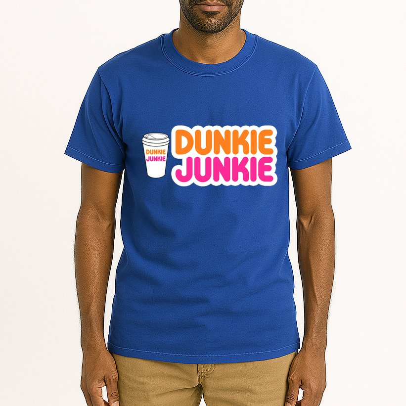 Funny Dunkie Junkie Coffee Love Funny Coffee Saying Cute Gift Tall T-Shirt