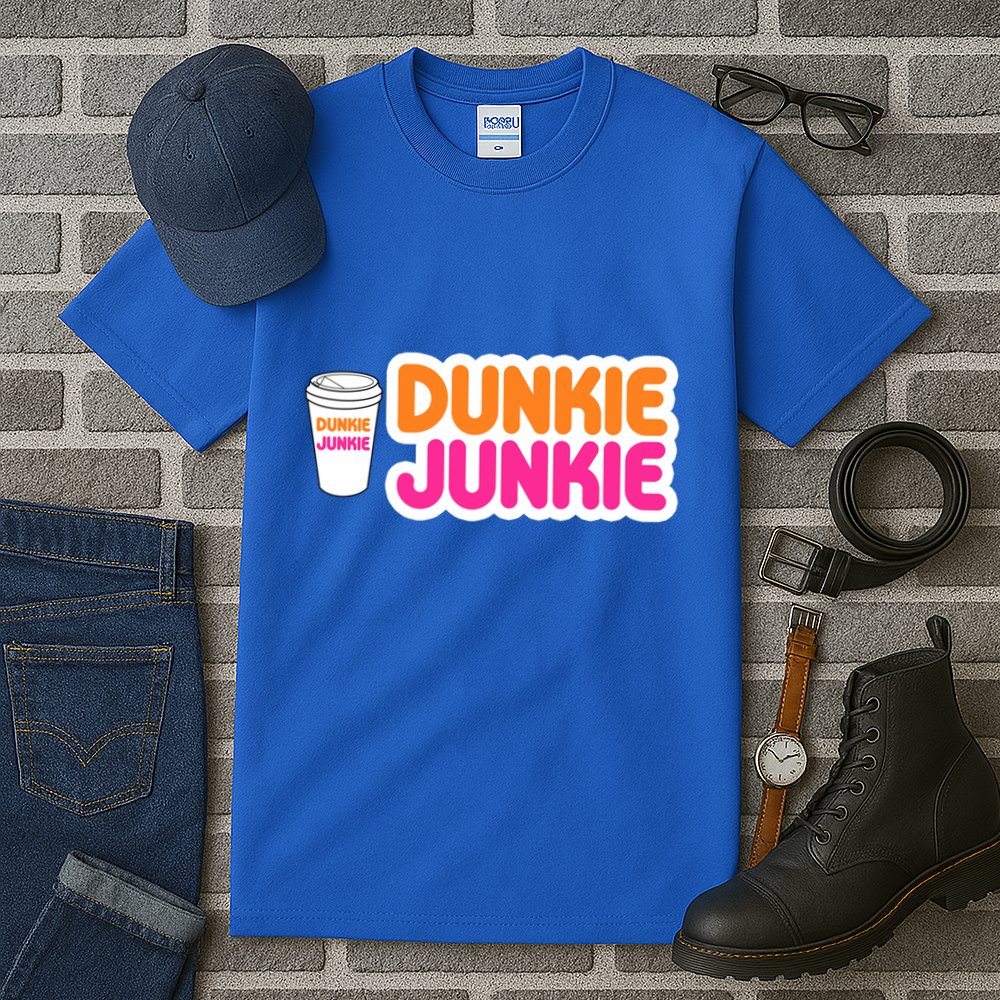 Funny Dunkie Junkie Coffee Love Funny Coffee Saying Cute Gift Tall T-Shirt