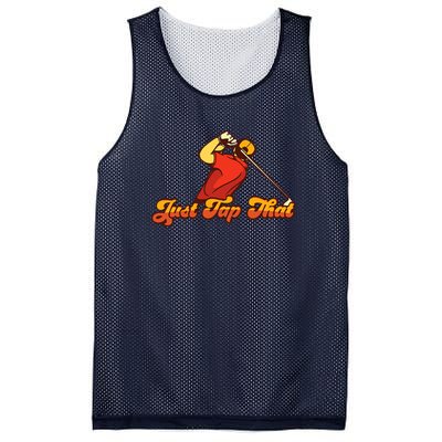 Father's Day Just Tap It In Fun Golf Dad Gift For Dad Mesh Reversible Basketball Jersey Tank