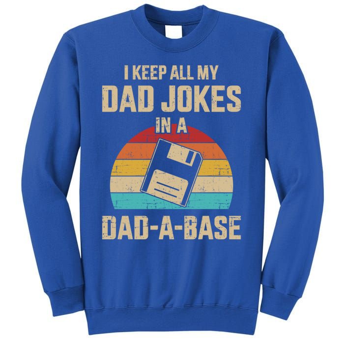 Funny Dad Jokes In Dadabase Vintage For FatherS Day Gift Sweatshirt