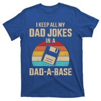 Funny Dad Jokes In Dadabase Vintage For FatherS Day Gift T-Shirt