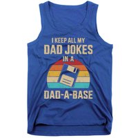 Funny Dad Jokes In Dadabase Vintage For FatherS Day Gift Tank Top