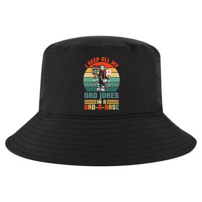 Funny Dad Jokes In Dad A Base Vintage For Fathers Day Cool Comfort Performance Bucket Hat