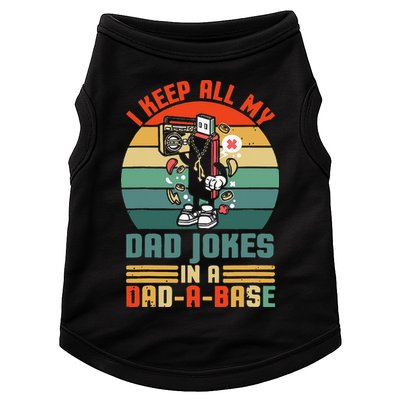 Funny Dad Jokes In Dad A Base Vintage For Fathers Day Doggie Tank