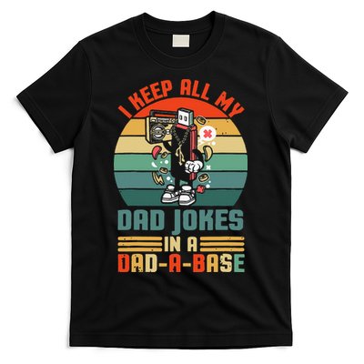 Funny Dad Jokes In Dad A Base Vintage For Fathers Day T-Shirt