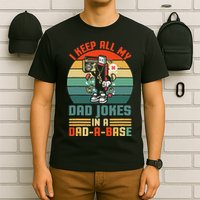 Funny Dad Jokes In Dad A Base Vintage For Fathers Day T-Shirt