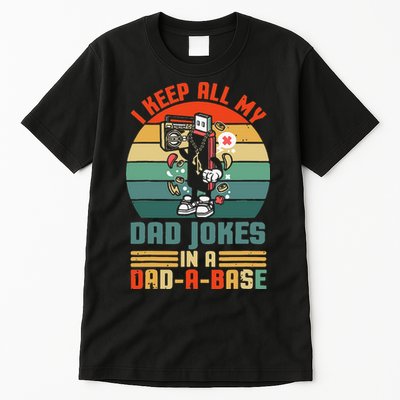 Funny Dad Jokes In Dad A Base Vintage For Fathers Day Tall T-Shirt