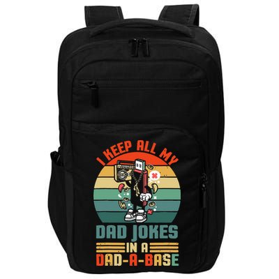 Funny Dad Jokes In Dad A Base Vintage For Fathers Day Impact Tech Backpack
