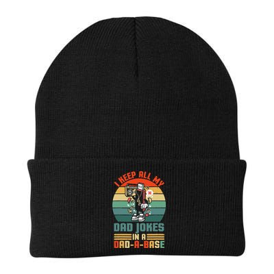 Funny Dad Jokes In Dad A Base Vintage For Fathers Day Beanie