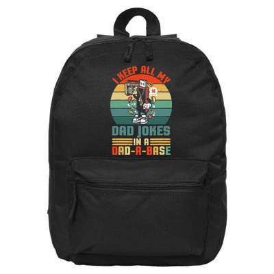 Funny Dad Jokes In Dad A Base Vintage For Fathers Day 16 in Basic Backpack
