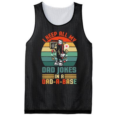 Funny Dad Jokes In Dad A Base Vintage For Fathers Day Mesh Reversible Basketball Jersey Tank