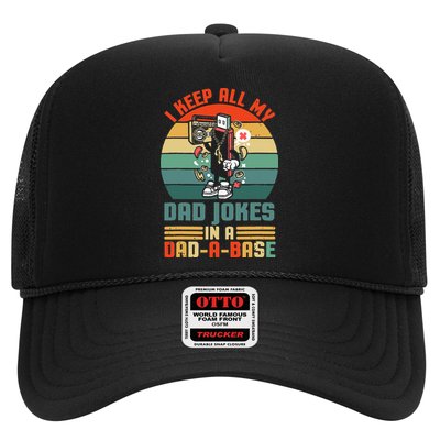 Funny Dad Jokes In Dad A Base Vintage For Fathers Day Trucker Hat