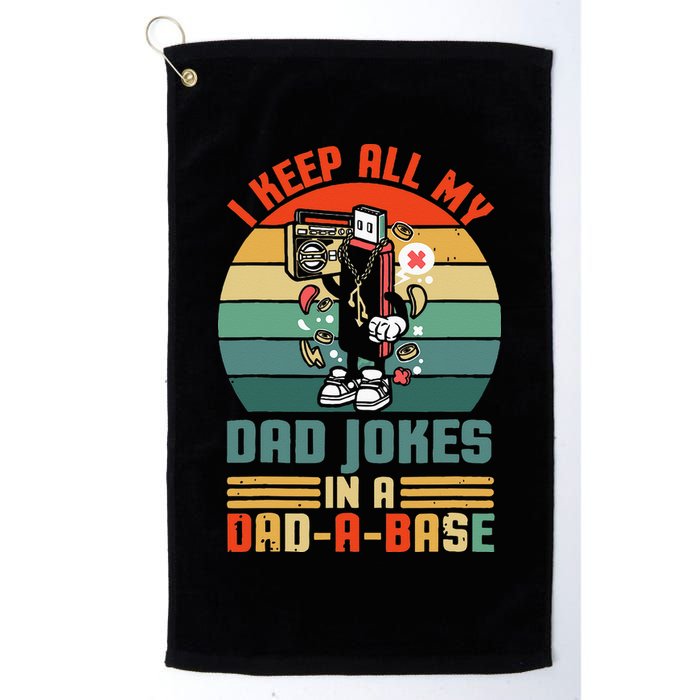 Funny Dad Jokes In Dad A Base Vintage For Fathers Day Golf Towel