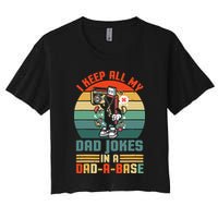 Funny Dad Jokes In Dad A Base Vintage For Fathers Day Crop Top