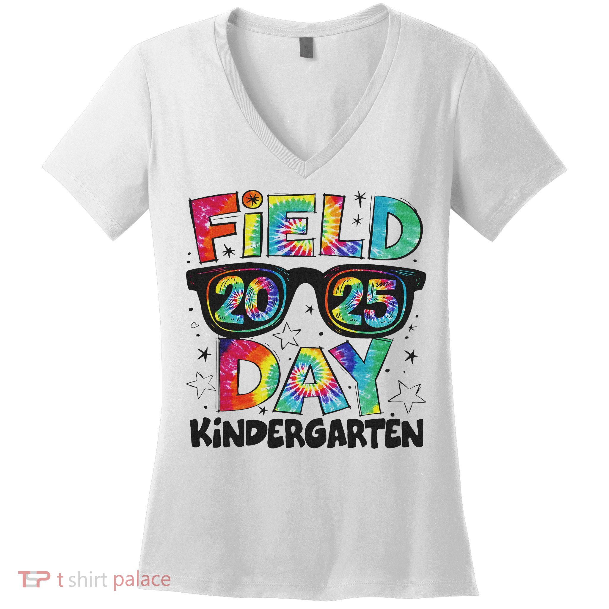 Field Day Kindergarten Field Trip Fun Day Teacher Student Women's V-Neck T-Shirt