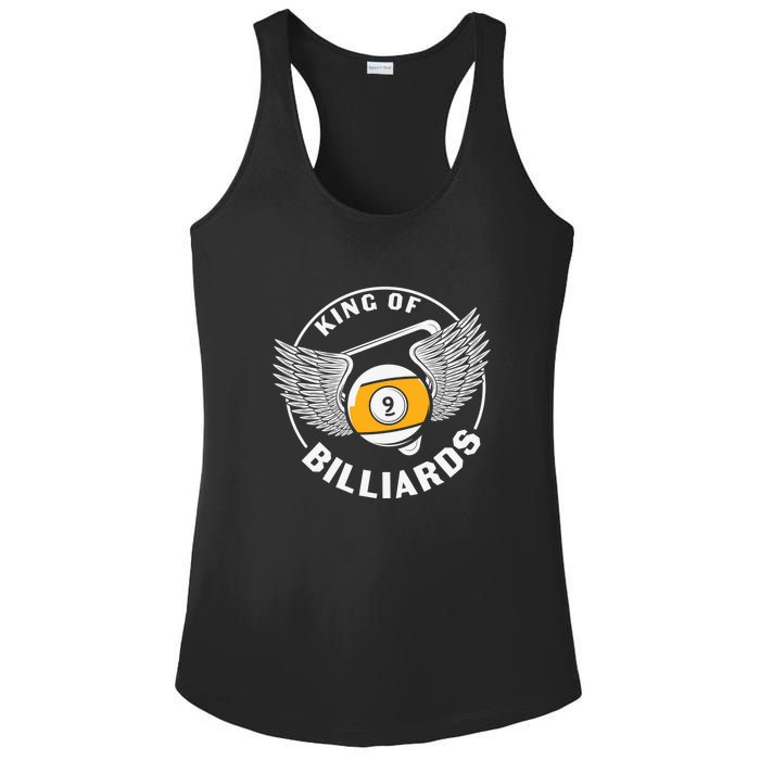 Father's Day King Of Billiards Gift For Dad Ladies PosiCharge Competitor Racerback Tank