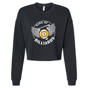 Father's Day King Of Billiards Gift For Dad Cropped Pullover Crew