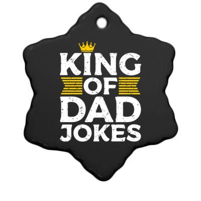 Fathers Day King Of Dad Jokes Humorous Funny Dad Jokes Great Gift Ceramic Star Ornament