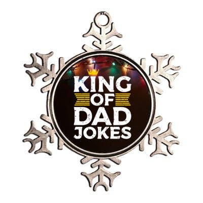 Fathers Day King Of Dad Jokes Humorous Funny Dad Jokes Great Gift Metallic Star Ornament