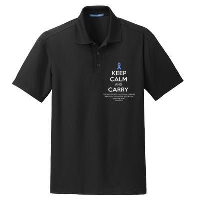 Funny Diabetic Keep Calm Type 1 Type 2 Diabetes Awareness Dry Zone Grid Polo