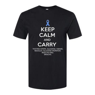 Funny Diabetic Keep Calm Type 1 Type 2 Diabetes Awareness Softstyle CVC T-Shirt