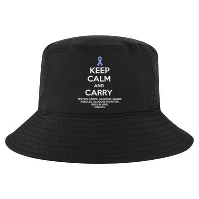 Funny Diabetic Keep Calm Type 1 Type 2 Diabetes Awareness Cool Gift Cool Comfort Performance Bucket Hat