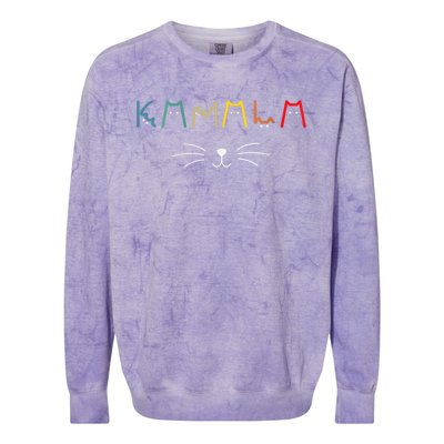 Funny Design Kamala Harris Cat Lettering Positive Colorblast Crewneck Sweatshirt