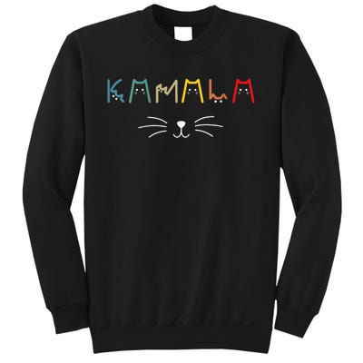 Funny Design Kamala Harris Cat Lettering Positive Sweatshirt