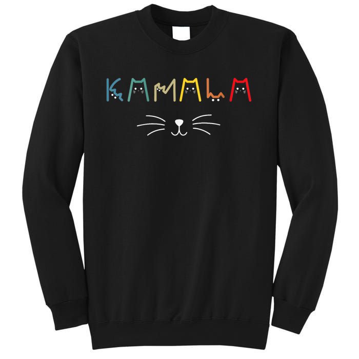 Funny Design Kamala Harris Cat Lettering Positive Sweatshirt