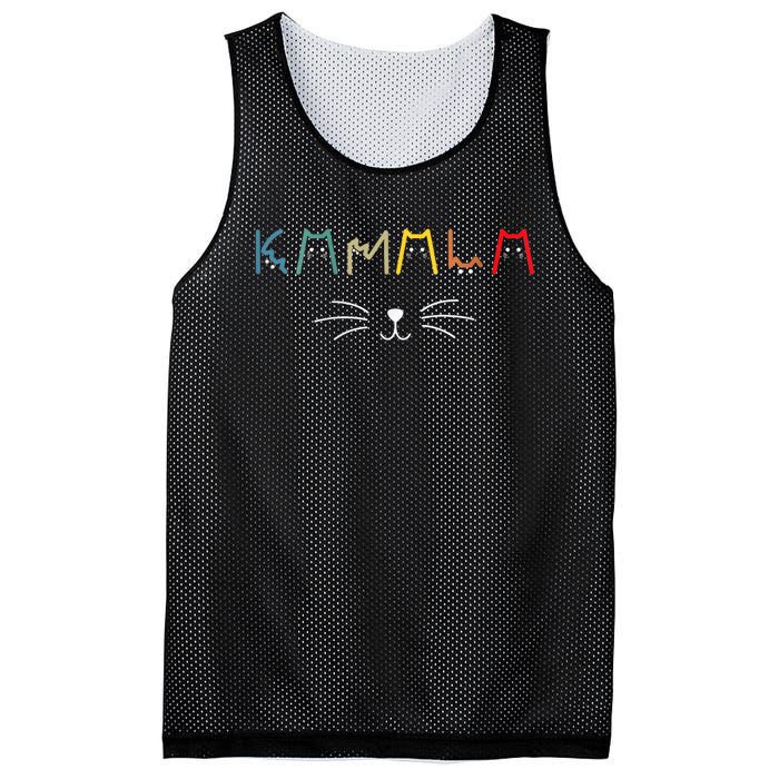 Funny Design Kamala Harris Cat Lettering Positive Mesh Reversible Basketball Jersey Tank