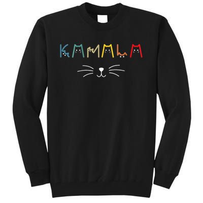 Funny Design Kamala Harris Cat Lettering Positive Tall Sweatshirt