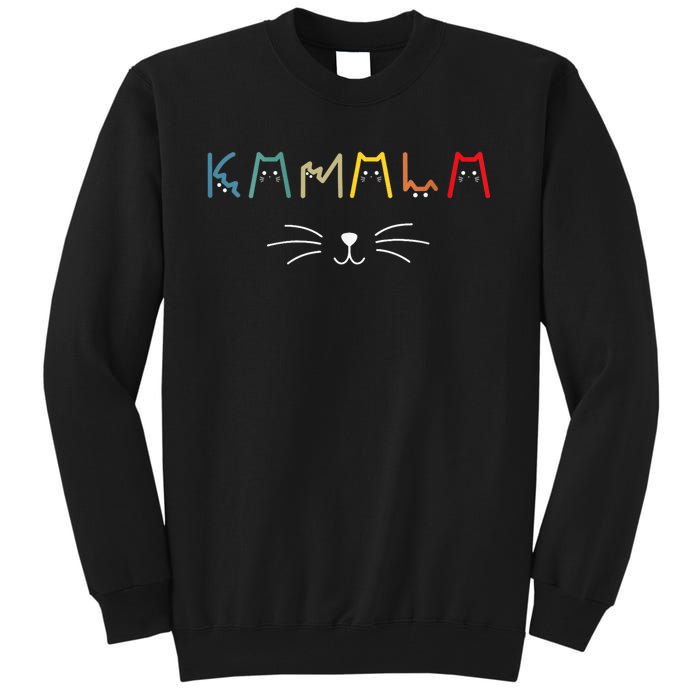 Funny Design Kamala Harris Cat Lettering Positive Tall Sweatshirt