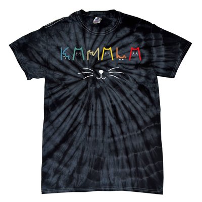 Funny Design Kamala Harris Cat Lettering Positive Tie-Dye T-Shirt