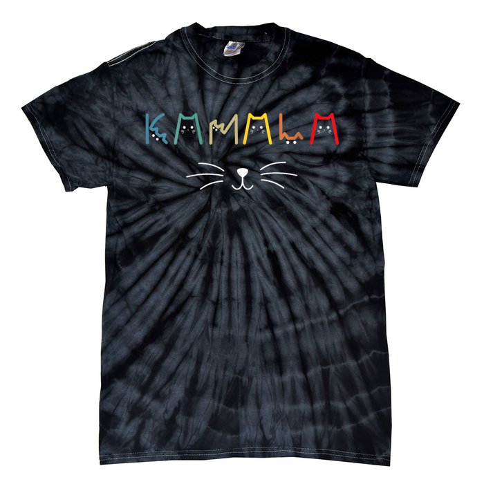 Funny Design Kamala Harris Cat Lettering Positive Tie-Dye T-Shirt