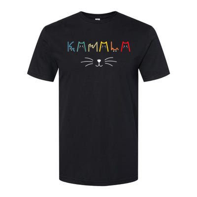 Funny Design Kamala Harris Cat Lettering Positive Softstyle CVC T-Shirt