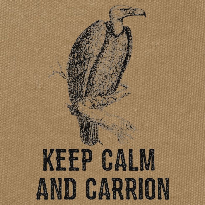 Funny Design Keep Calm And Vultures Condor Buzzard Cotton Canvas Backpack