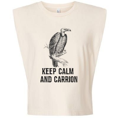 Funny Design Keep Calm And Vultures Condor Buzzard Garment-Dyed Women's Muscle Tee
