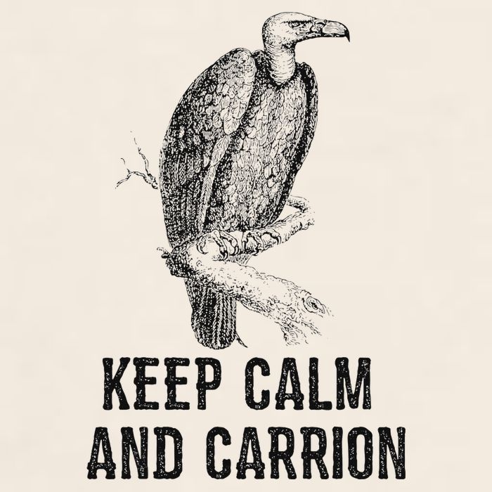 Funny Design Keep Calm And Vultures Condor Buzzard Garment-Dyed Women's Muscle Tee