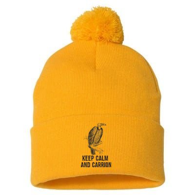 Funny Design Keep Calm And Vultures Condor Buzzard Pom Pom 12in Knit Beanie