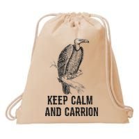 Funny Design Keep Calm And Vultures Condor Buzzard Drawstring Bag